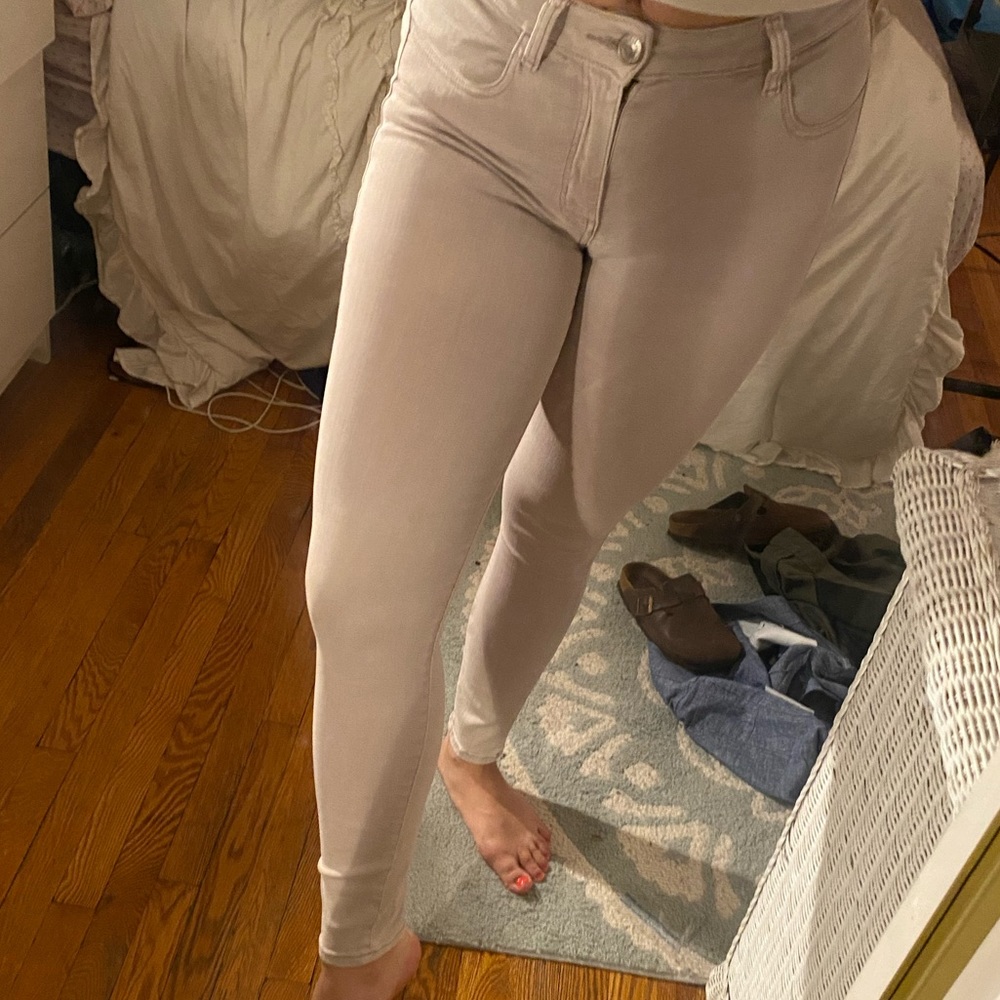 American Eagle skinny blush pink jeans midrise